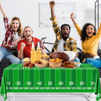 Pymurod Football Field Tablecloth 54x108 in – 3 Pack Disposable Game Day Decor