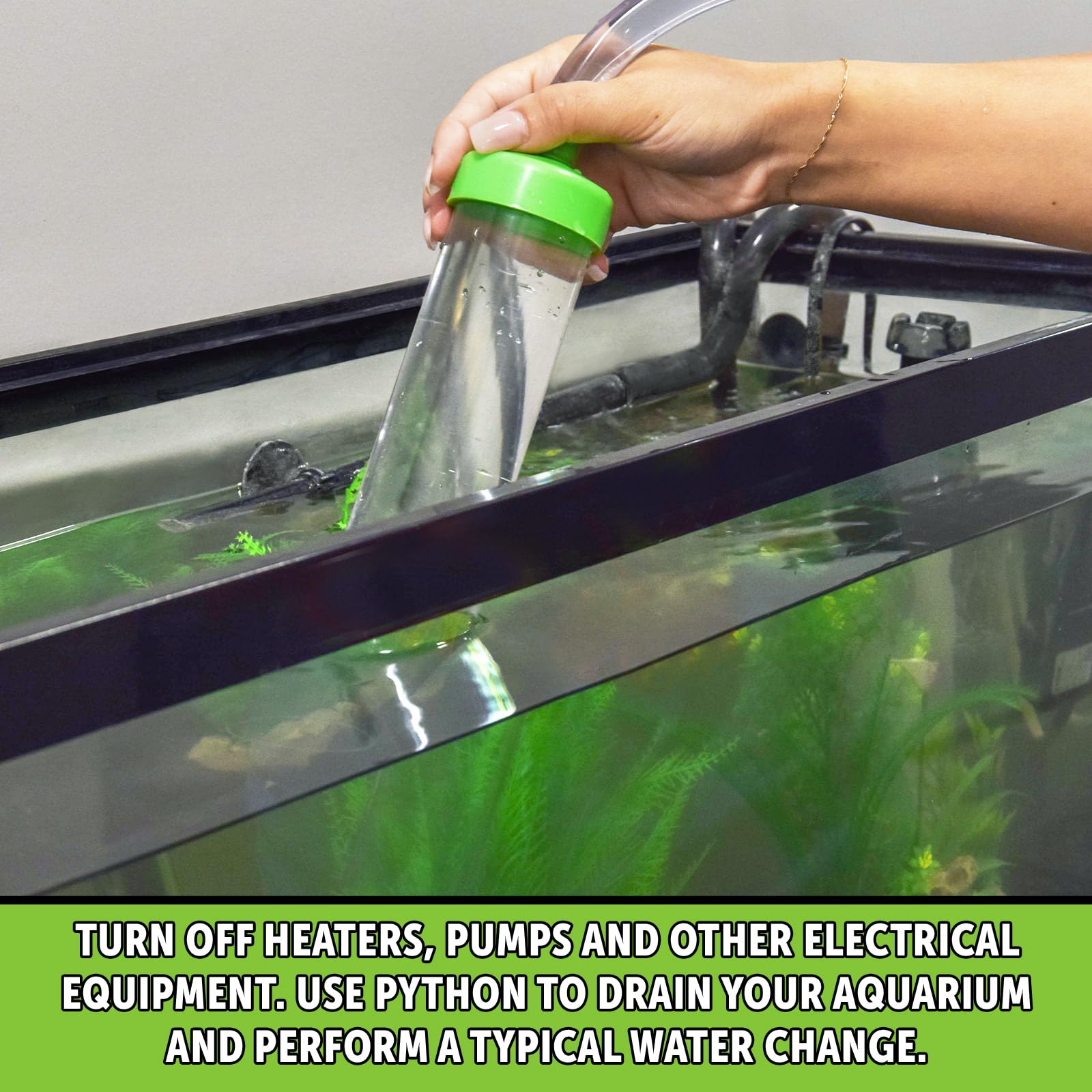 Python No Spill Clean and Fill Aquarium Maintenance System – 100 ft Hose for Easy Water Changes
