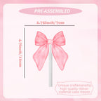 24PCS Coquette Bow Cupcake Toppers – Pink Bow Party Decor | qhqqwzxqc