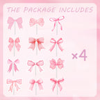 24PCS Coquette Bow Cupcake Toppers – Pink Bow Party Decor | qhqqwzxqc
