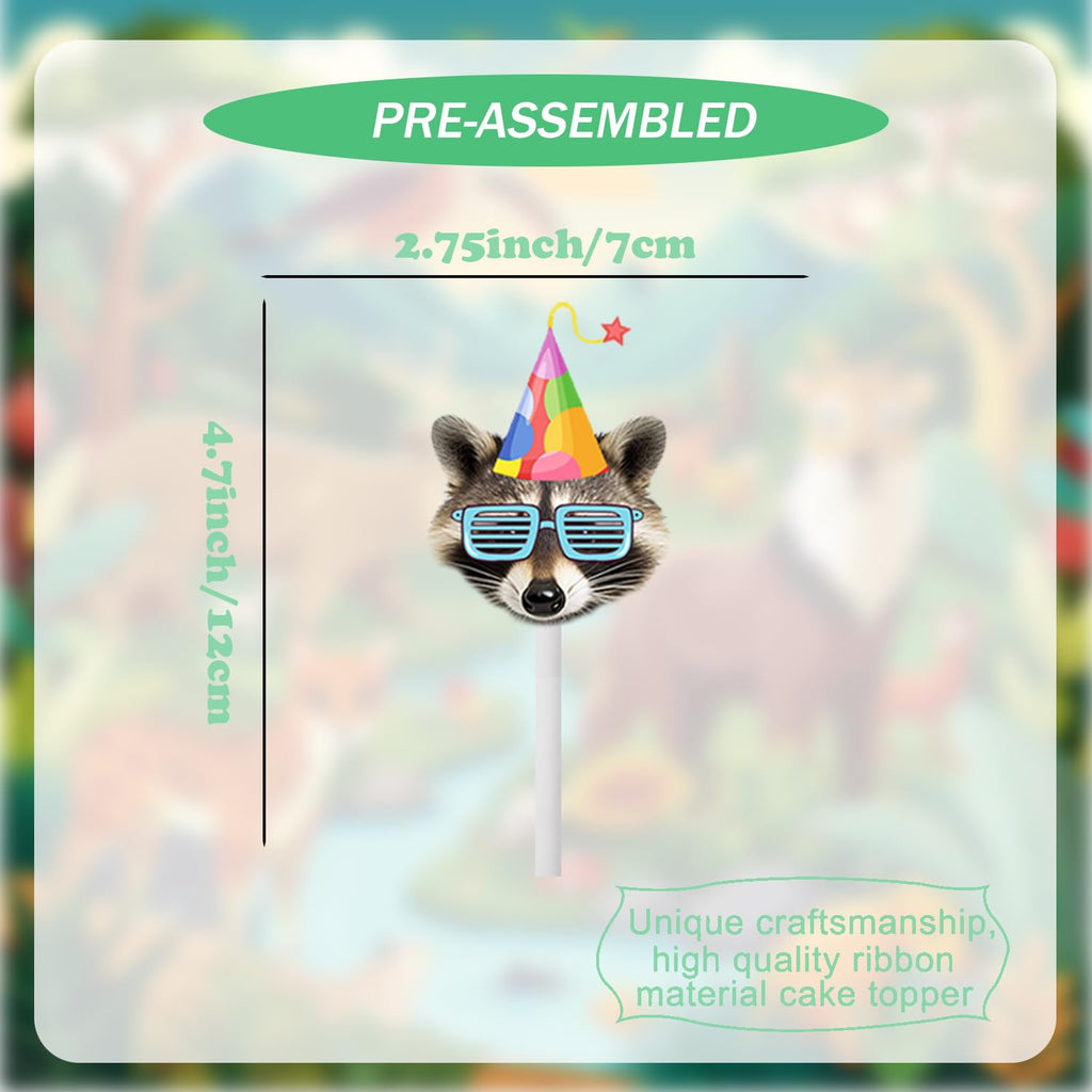 qhqqwzxqc Safari Animals Party Cupcake Toppers – 24Pcs Pre-assembled Jungle Decorations