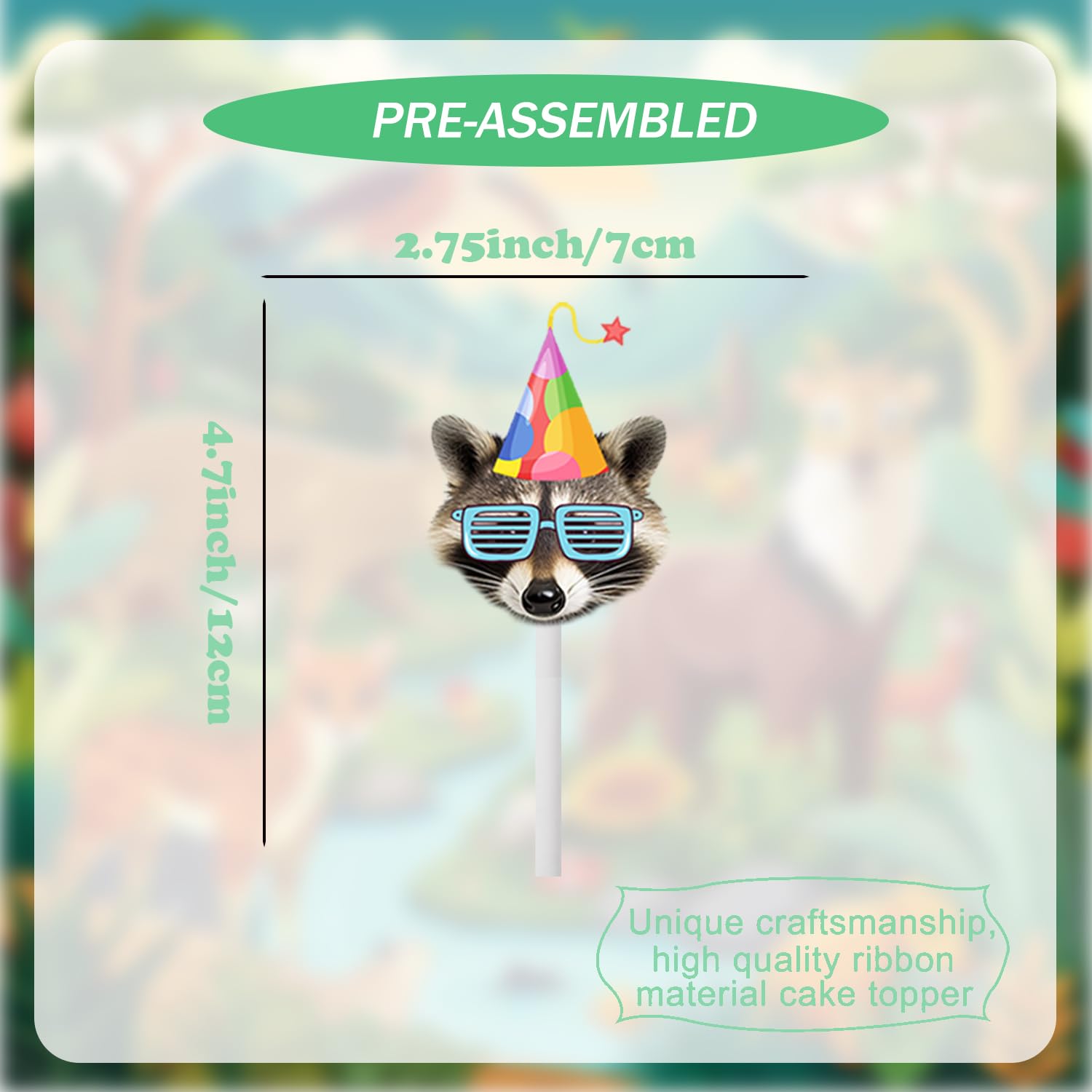 qhqqwzxqc Safari Animals Party Cupcake Toppers – 24Pcs Pre-assembled Jungle Decorations