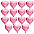 QIHOMPIB 15 Pink Heart Foil Balloons – 18in Valentine’s Day Decorations