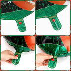 QIHOMPIB 12 Pcs Football Foil Balloons – 2 Styles for Parties, Tailgates & Stadium Decor