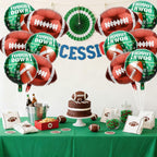 QIHOMPIB 12 Pcs Football Foil Balloons – 2 Styles for Parties, Tailgates & Stadium Decor
