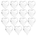QIHOMPIB 15 PCS White Heart Balloons – 18 in Foil Valentines Decorations