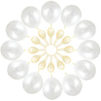 QIKOOLAA 120 Pack Pearl White Balloons – Bright 12in Royal White Latex for Birthday, Wedding & Baby Shower