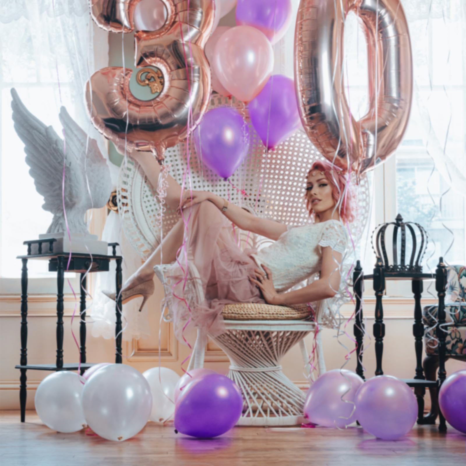 QIKOOLAA 120 Pack Pearl White Balloons – Bright 12in Royal White Latex for Birthday, Wedding & Baby Shower