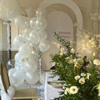 QIKOOLAA 120 Pack Pearl White Balloons – Bright 12in Royal White Latex for Birthday, Wedding & Baby Shower