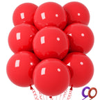 QIKOOLAA 32Pcs Red 18-Inch Latex Balloons – Large Party Decor for Birthdays & Weddings