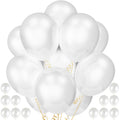 QIKOOLAA 120 Pack Pearl White Balloons – Bright 12in Royal White Latex for Birthday, Wedding & Baby Shower