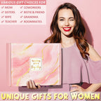 Qinline Birthday Gifts for Women – Spa Kit, Get Well Soon Gift Basket, Rose Relaxation Set with 40 oz Tumbler