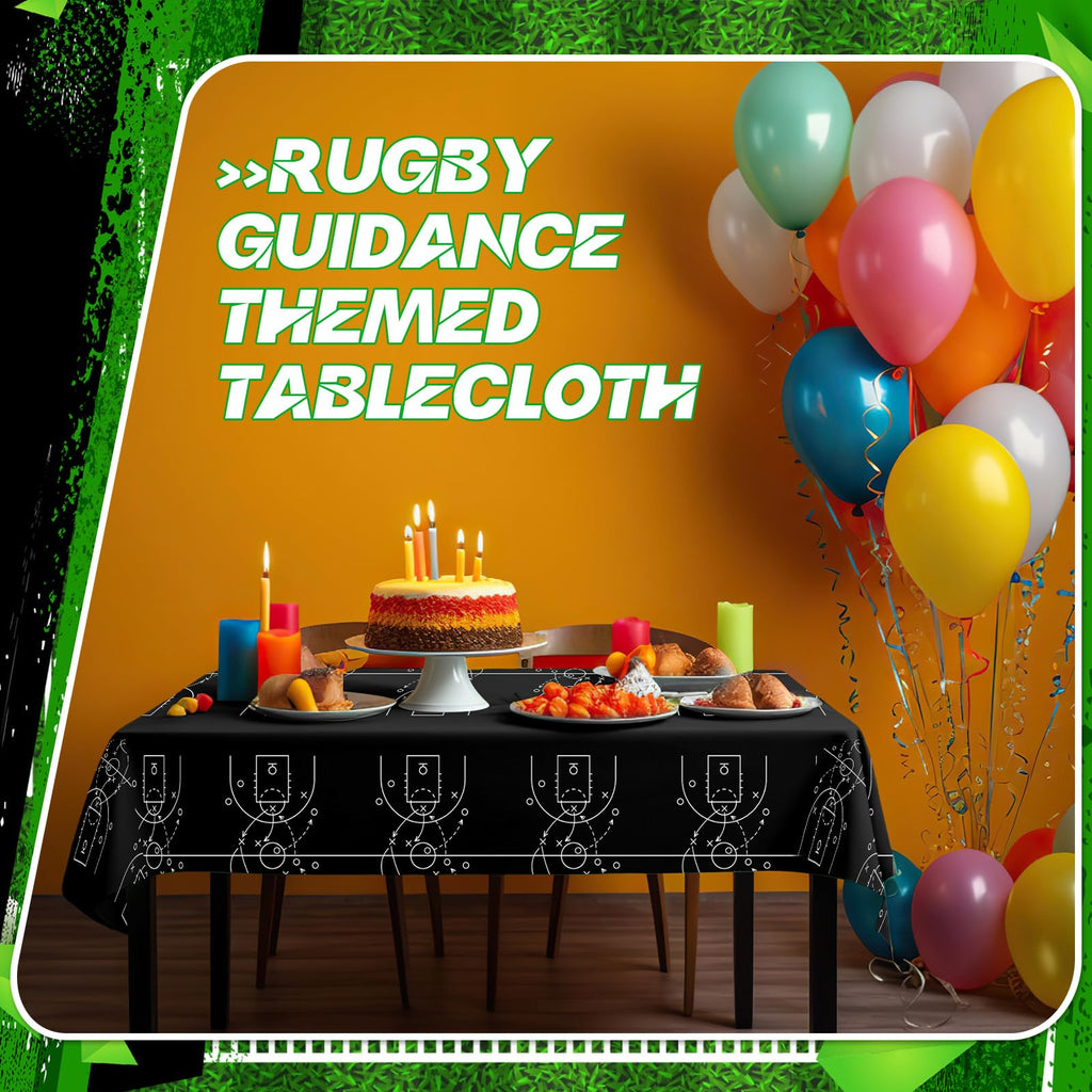 Qinyoung 4-Piece Basketball Tablecloth Set | Disposable PVC Covers 108 x 54 in
