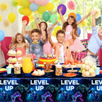 QIYANPAX 4-Pack Video Game Tablecloths – 54 x 108 in, Waterproof Party Decor