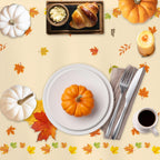 QIYANPAX 3 Pack Fall Pumpkin Tablecloths – 54 x 108 in
