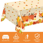 QIYANPAX 3 Pack Fall Pumpkin Tablecloths – 54 x 108 in