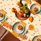 QIYANPAX 3 Pack Fall Pumpkin Tablecloths – 54 x 108 in