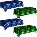 QIYANPAX 4-Pack Video Game Tablecloths – 54 x 108 in, Waterproof Party Decor