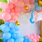 Qmraercu Pink & Blue Balloons – 50 Latex Balloons with Ribbon for Birthday, Baby Shower & Gender Reveal