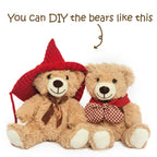 Quaakssi Teddy Bears Bulk — 5-Pack, 13.5-Inch Plush Toys for Kids, Gifts, and Party Decor
