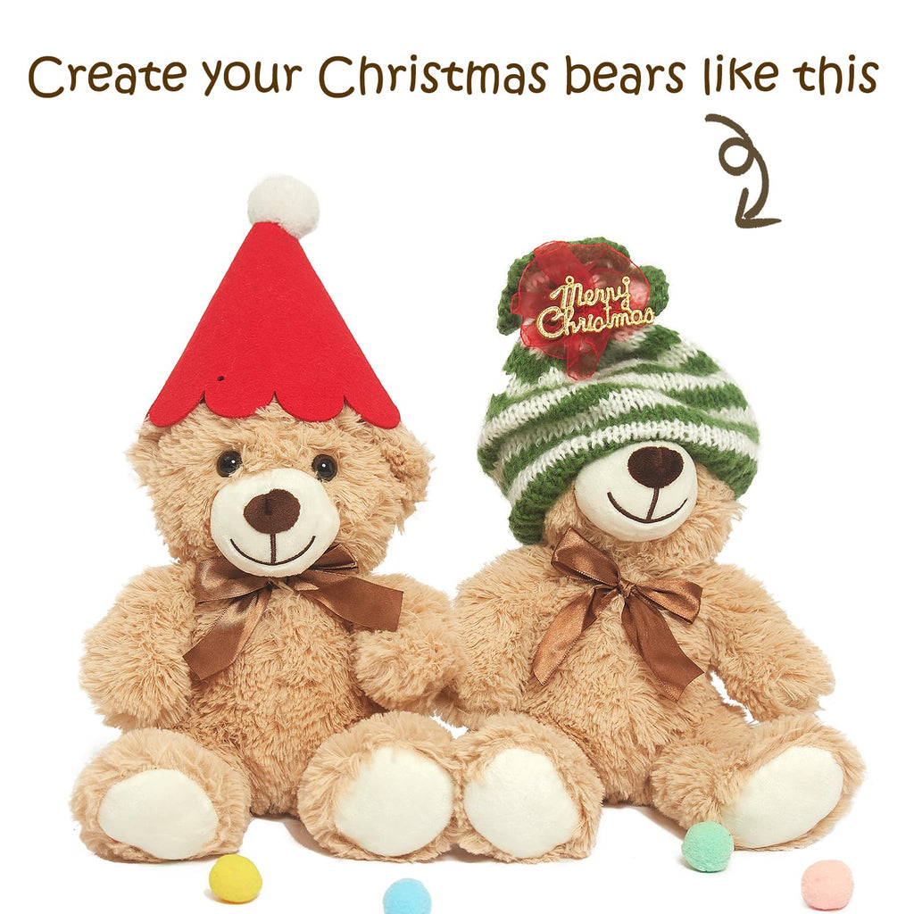 Quaakssi Teddy Bears Bulk — 5-Pack, 13.5-Inch Plush Toys for Kids, Gifts, and Party Decor