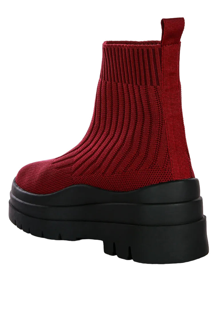 Quavo Knitted Platform Chunky Boots