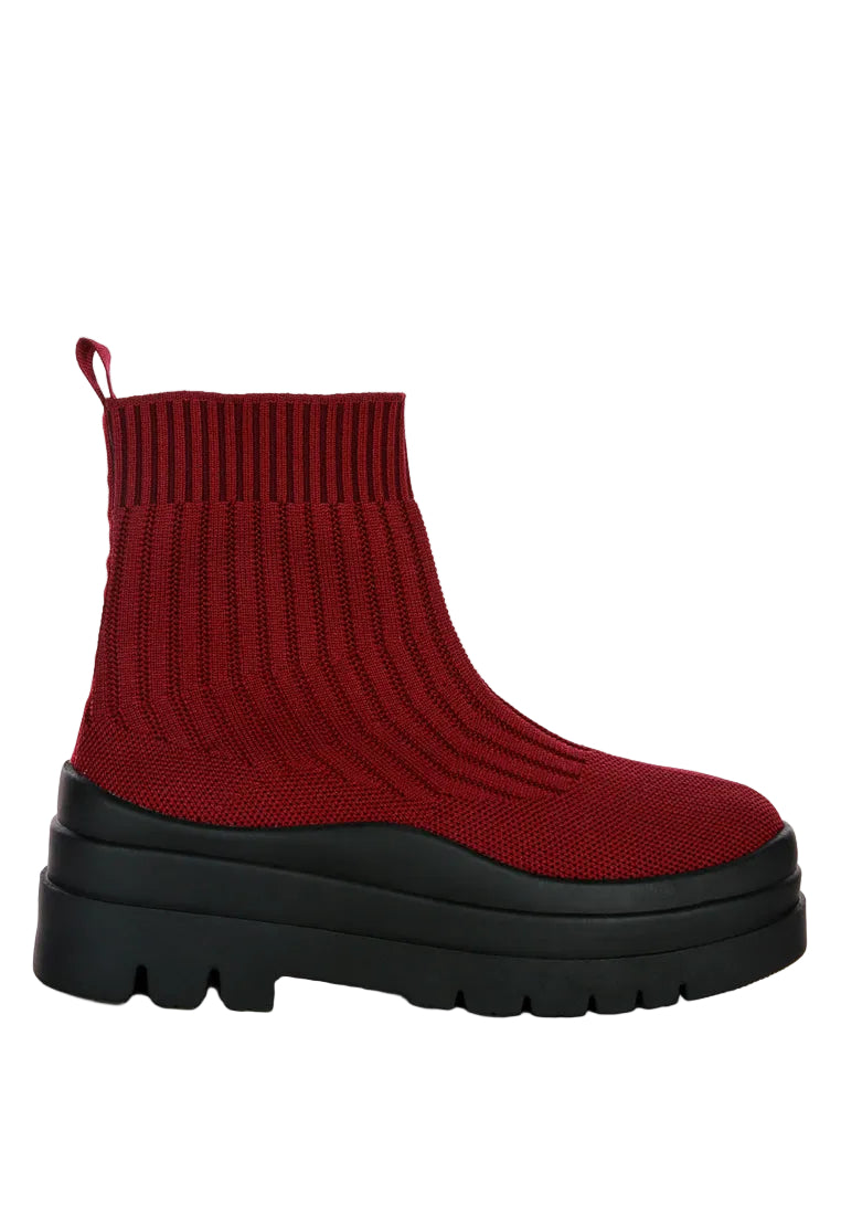 Quavo Knitted Platform Chunky Boots