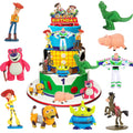 Queediz 9Pack Story Action Figures with Cake Topper – Cartoon Cupcake Toppers for Parties