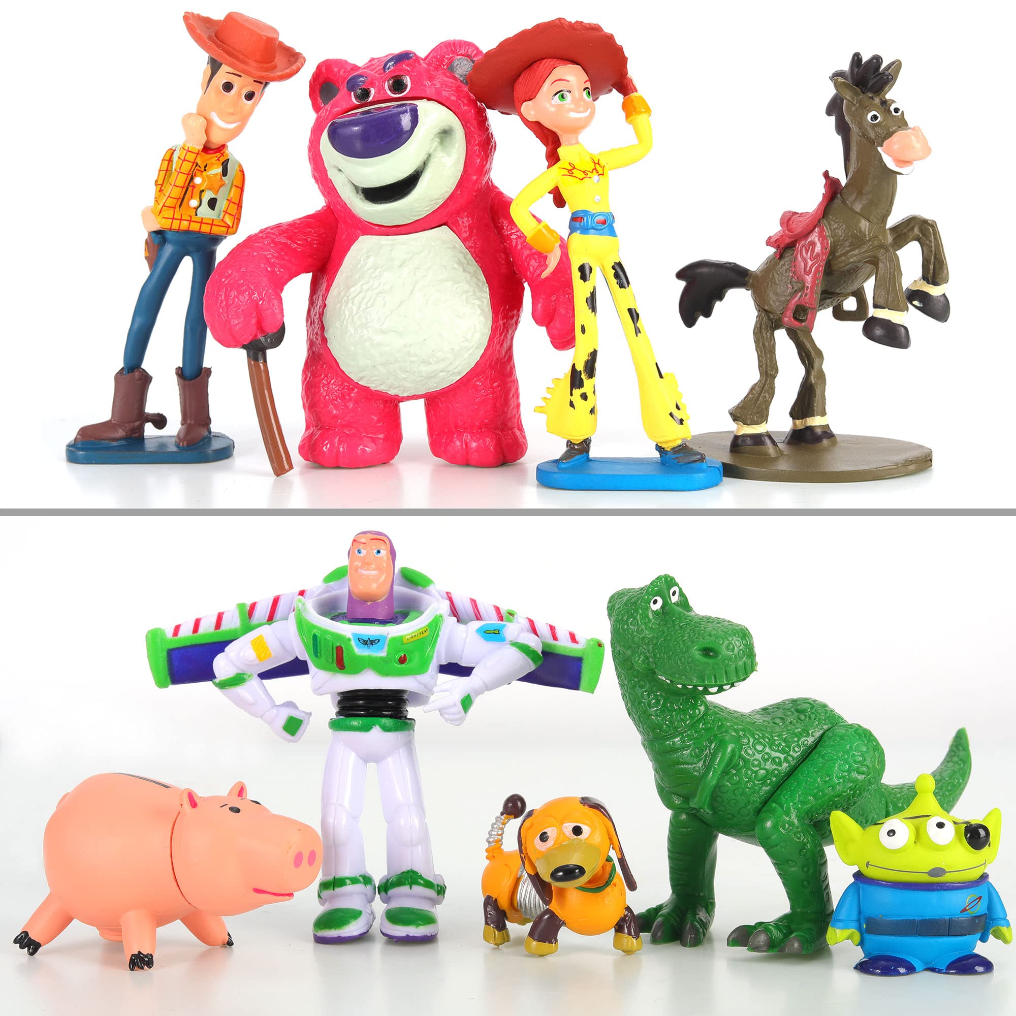Queediz 9Pack Story Action Figures with Cake Topper – Cartoon Cupcake Toppers for Parties