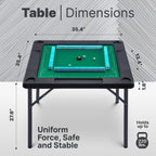 Queensell Folding Game Table with Double-Sided Mat — 35 x 35 Inches, Portable with Storage Bag