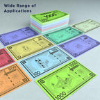 Queensell Play Money for Monopoly – 480 Bills, 60 per Denomination, Double-Sided, 4x2 in