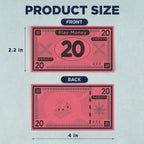 Queensell Play Money for Monopoly – 480 Bills, 60 per Denomination, Double-Sided, 4x2 in