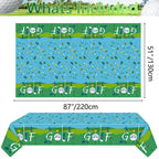 QUERICKY 4 Pack Golf Tablecloths — 51x87in Disposable Waterproof Table Covers for Golf Parties