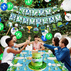 QUERICKY 4 Pack Golf Tablecloths — 51x87in Disposable Waterproof Table Covers for Golf Parties