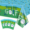 QUERICKY 4 Pack Golf Tablecloths — 51x87in Disposable Waterproof Table Covers for Golf Parties