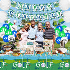 QUERICKY 4 Pack Golf Tablecloths — 51x87in Disposable Waterproof Table Covers for Golf Parties