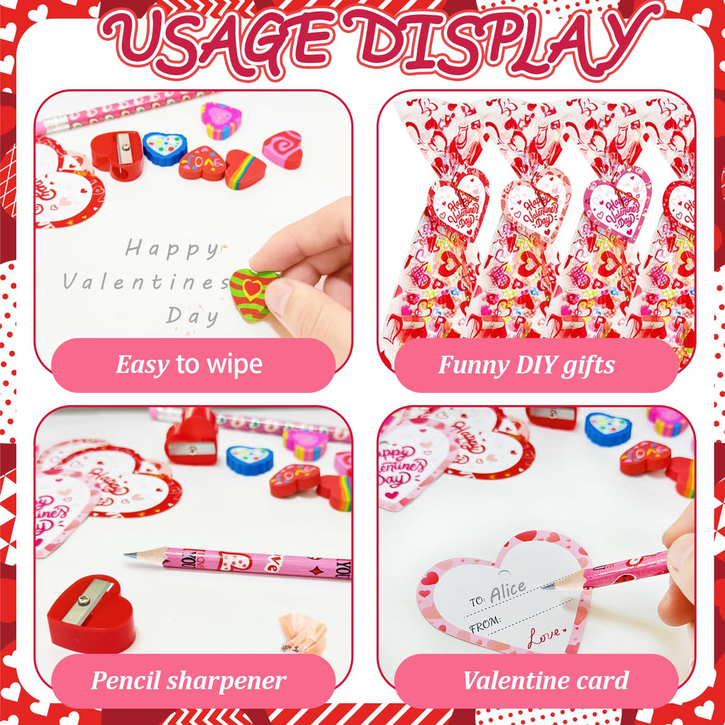 Qyyiguf 216Pcs Valentines Day Stationery Kit – 36 Sets for Classmates & Party Favors
