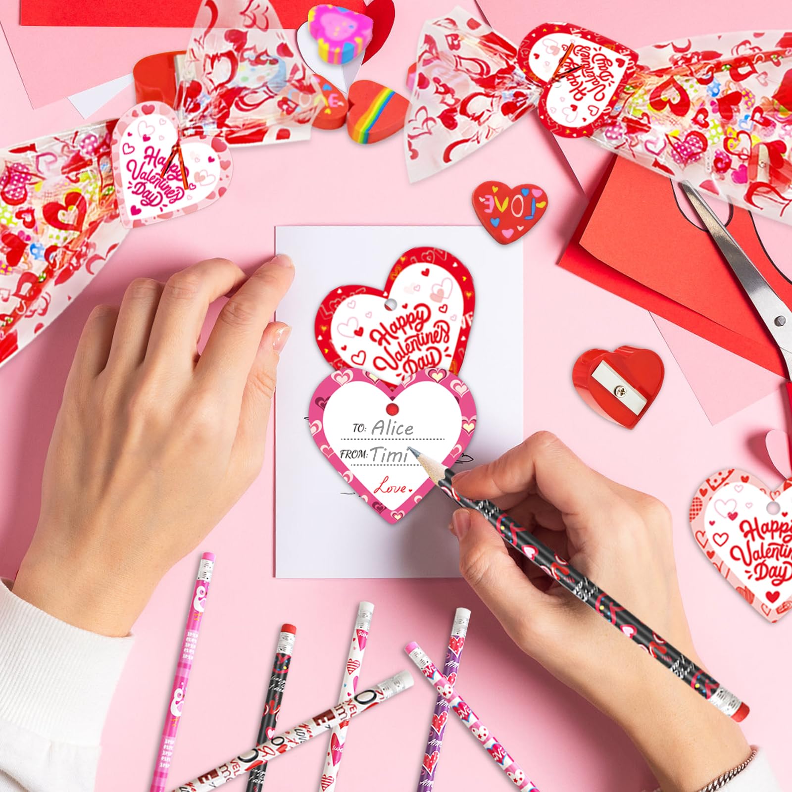 Qyyiguf 216Pcs Valentines Day Stationery Kit – 36 Sets for Classmates & Party Favors