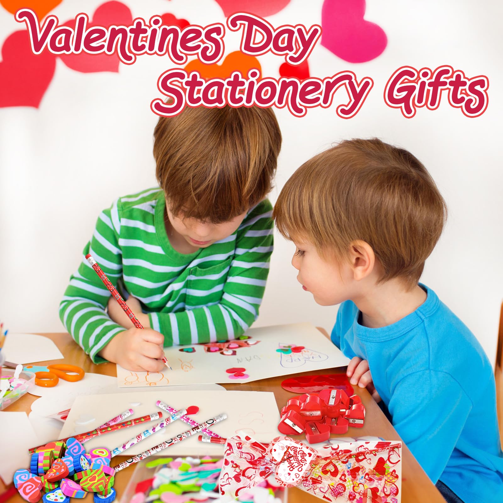 Qyyiguf 216Pcs Valentines Day Stationery Kit – 36 Sets for Classmates & Party Favors
