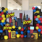 QZCPGP 4Pcs Superhero Balloons – Giant Foil Hero Party Decor for Kids Birthday