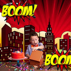 QZCPGP 4Pcs Superhero Balloons – Giant Foil Hero Party Decor for Kids Birthday