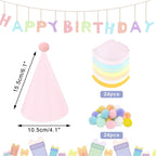 QZV 24 Pack Pastel Birthday Hats 

8-Color Cone Party Hats