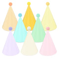 QZV 24 Pack Pastel Birthday Hats 

8-Color Cone Party Hats