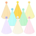 QZV 24 Pack Pastel Birthday Hats 

8-Color Cone Party Hats