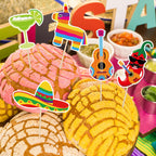 QZYL 24 Pcs Cinco de Mayo Decorations – 12 Fiesta Cake Topper Styles for Cupcakes & Treats