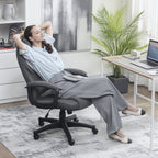 HOMCOM Faux Leather Office Chair - Charcoal Grey