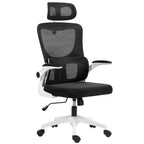 Vinsetto Ergonomic Office Chair, High Back Mesh Computer Desk Chair with Adjustable Headrest and Lumbar Support, Rotatable Armrests, Tilt Function for Home Office, Black