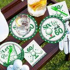 Rakuto Golf 60th Birthday Tableware Set – Plates, Napkins & Forks (Serves 24)