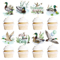 Rakuto Mallard Duck Baby Shower Decorations – 40Pcs Cupcake Toppers (It’s a Boy)