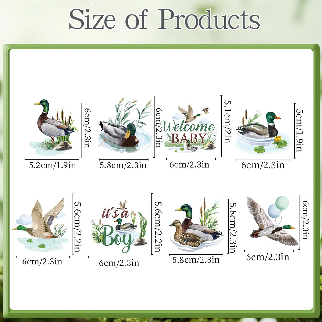 Rakuto Mallard Duck Baby Shower Decorations – 40Pcs Cupcake Toppers (It’s a Boy)